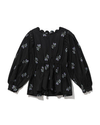 BAPY EMBROIDERED GATHERED TOP