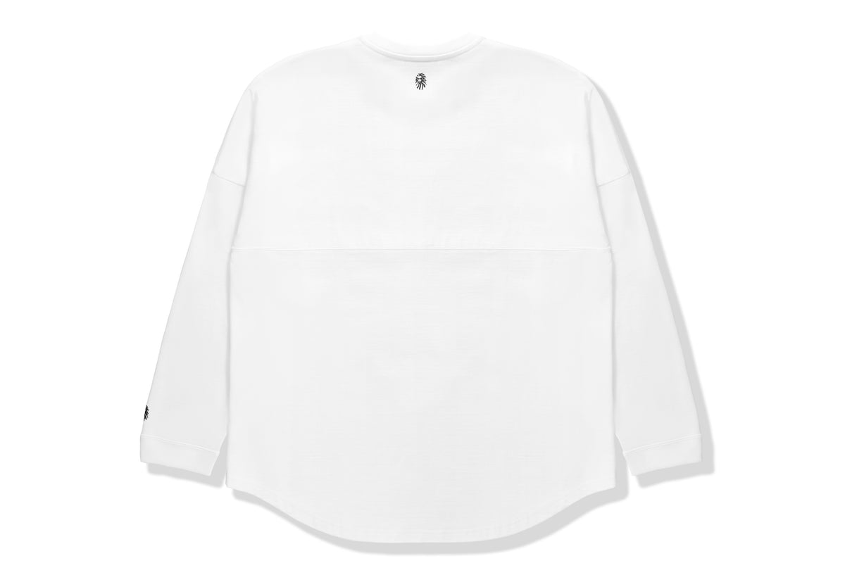 BAPE BLACK LOGO COLLAR LONG SLEEVE TEE