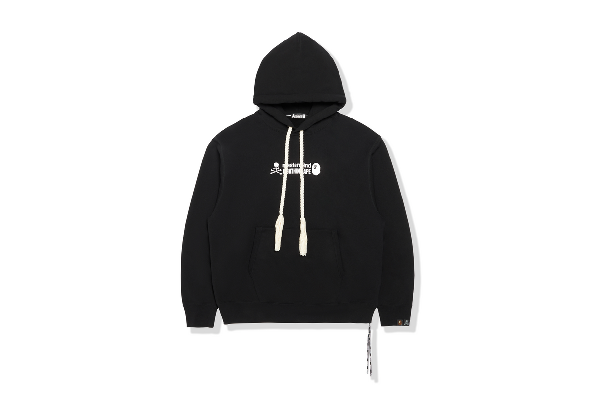 Black bape top pullover hoodie