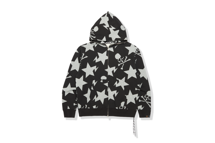MM BAPE 11TH STA PATTERN RELAXED FULL ZIP HOODIE